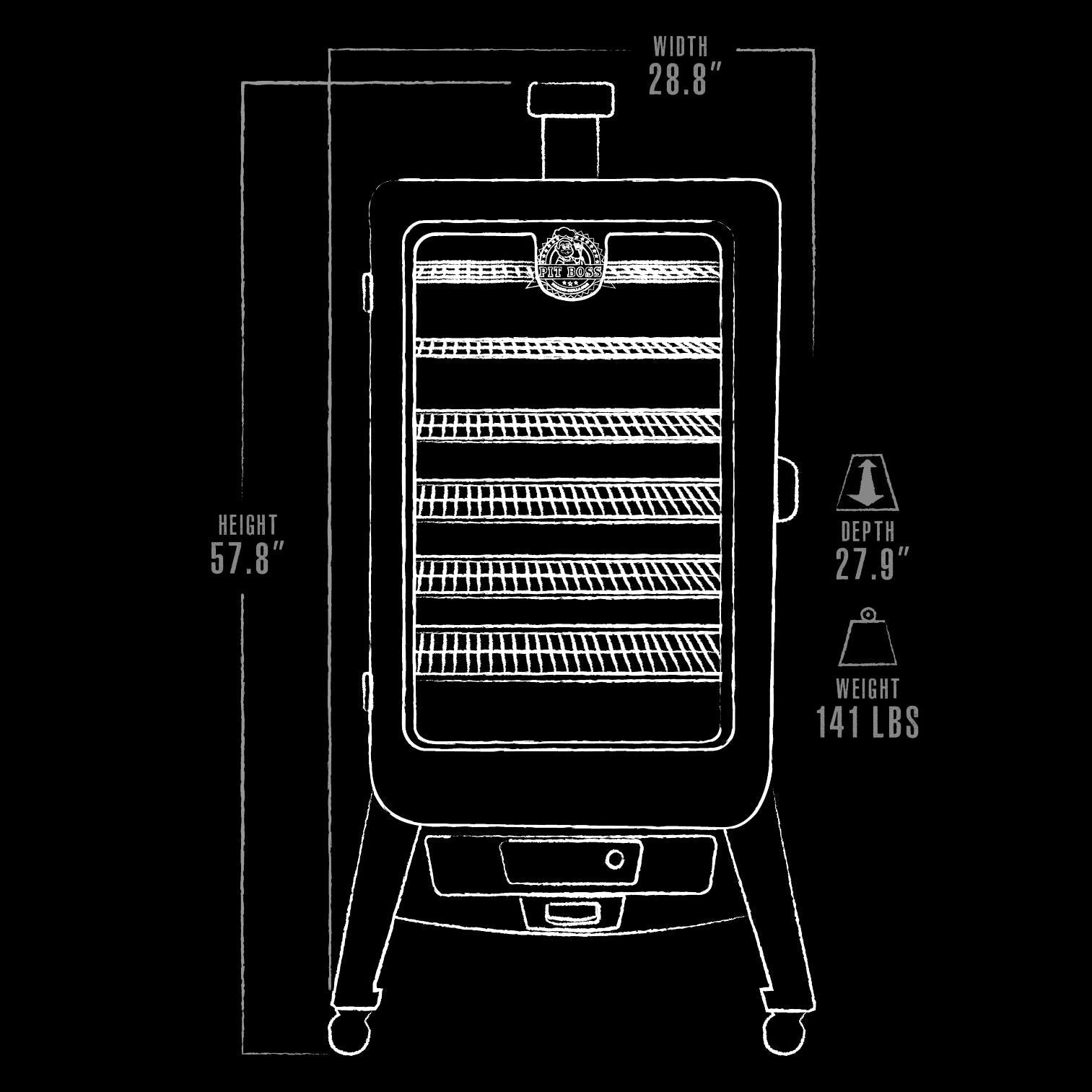 Copperhead 7-Series Wood Pellet Vertical Smoker