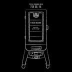 3-Series Digital Vertical Smoker, Silver Hammertone