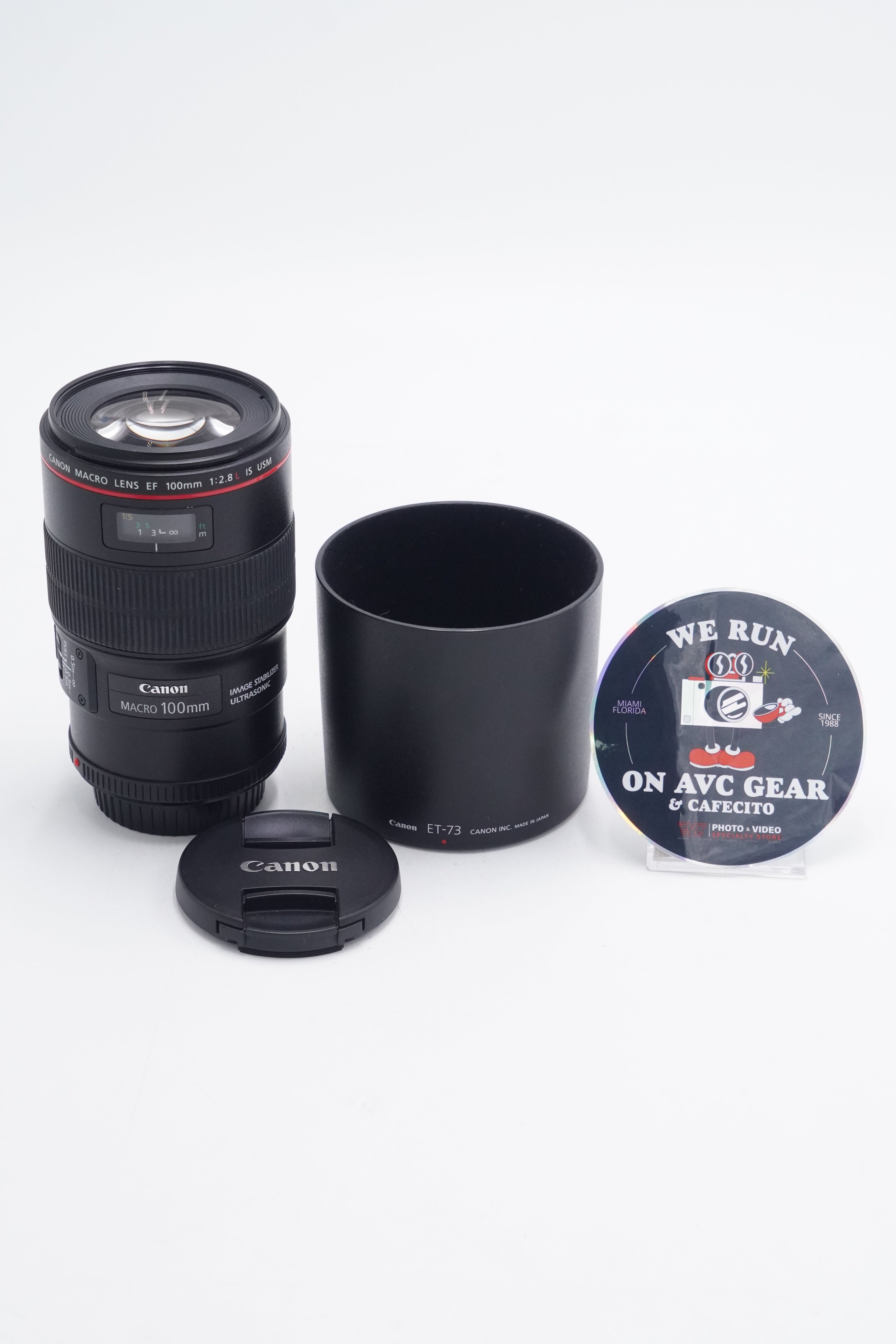 Canon EF100F28LIS-97478 100mm f/2.8 L Macro IS USM EF-Mount Lens, Used
