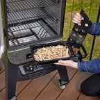 3-Series Digital Vertical Smoker, Silver Hammertone