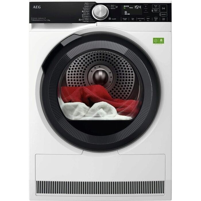 AEG TR959V6BC 9000X Series 9kg Heat Pump Tumble Dryer with 3DScan Technology