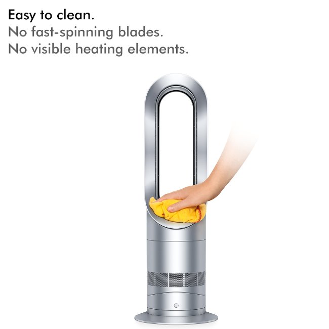 Dyson AM09 Hot + Cool™  Jet Focus Fan Heater White Nickel