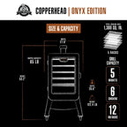 4 Series Vertical Pellet Smoker - Onyx Edition