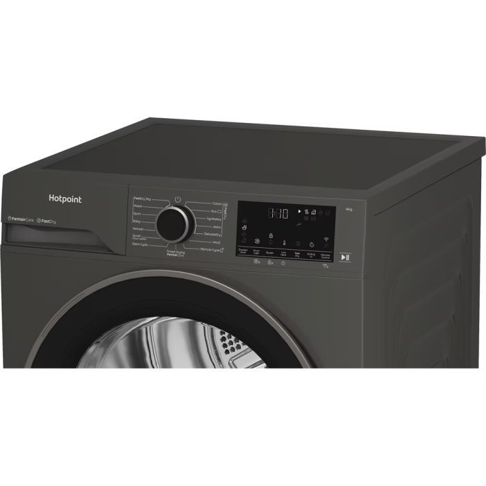 Hotpoint CHD94MGBSUK Fabric Care 9kg Heat Pump Tumble Dryer with HomeWhiz - Graphite