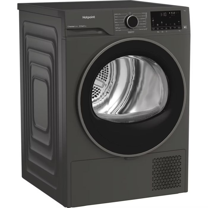 Hotpoint CHD94MGBSUK Fabric Care 9kg Heat Pump Tumble Dryer with HomeWhiz - Graphite